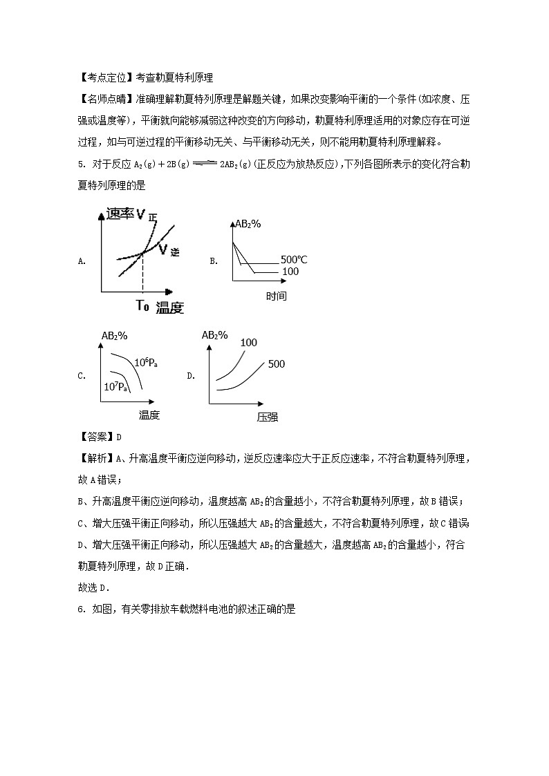 2017-2018学年辽宁省沈阳铁路实验中学高二上学期期中考试化学试题 解析版03