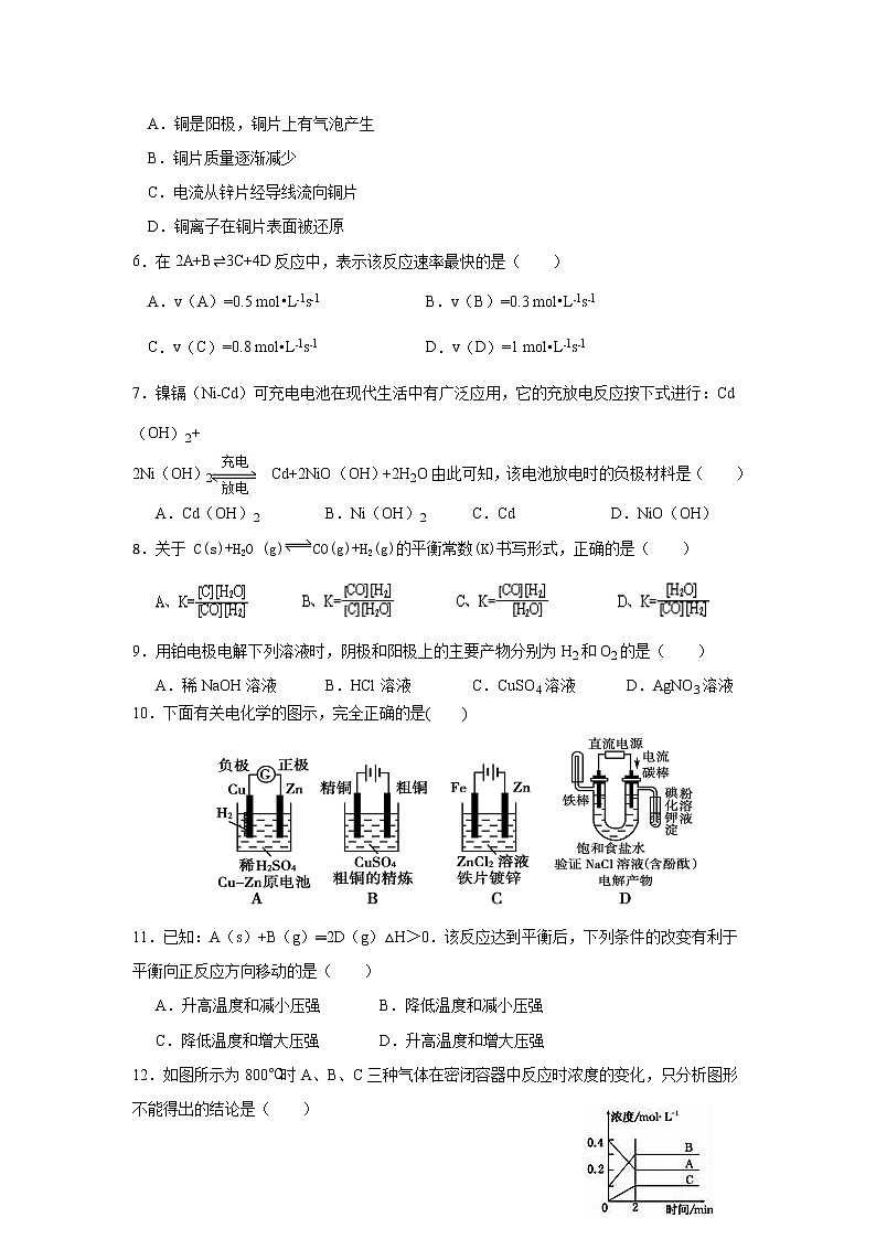 2017-2018学年山东省济南外国语学校高二上学期期中模块考试化学（理）试题 word版无答案第2页