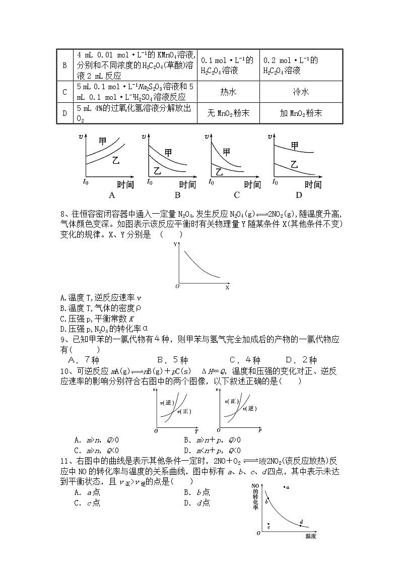 2017-2018学年湖南省益阳市箴言中学高二上学期期中考试（11月） 理科化学试题02
