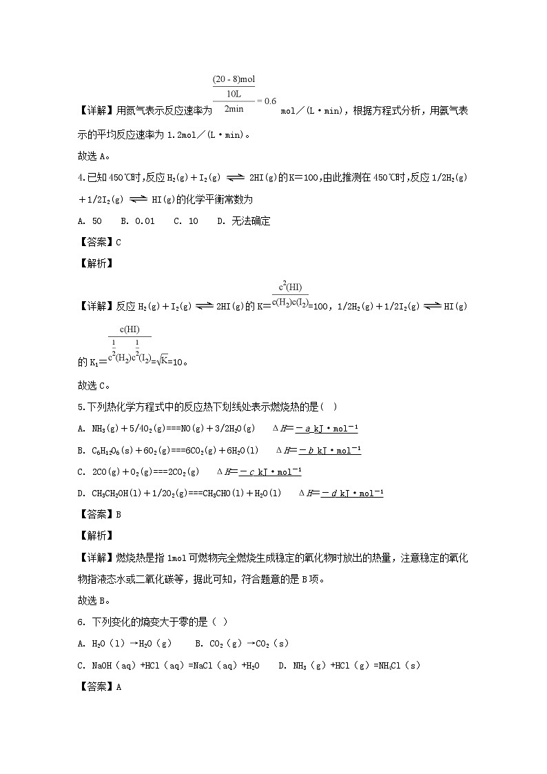 2017-2018学年福建省闽侯二中五校教学联合体高二上学期期中考试化学试题 解析版第2页
