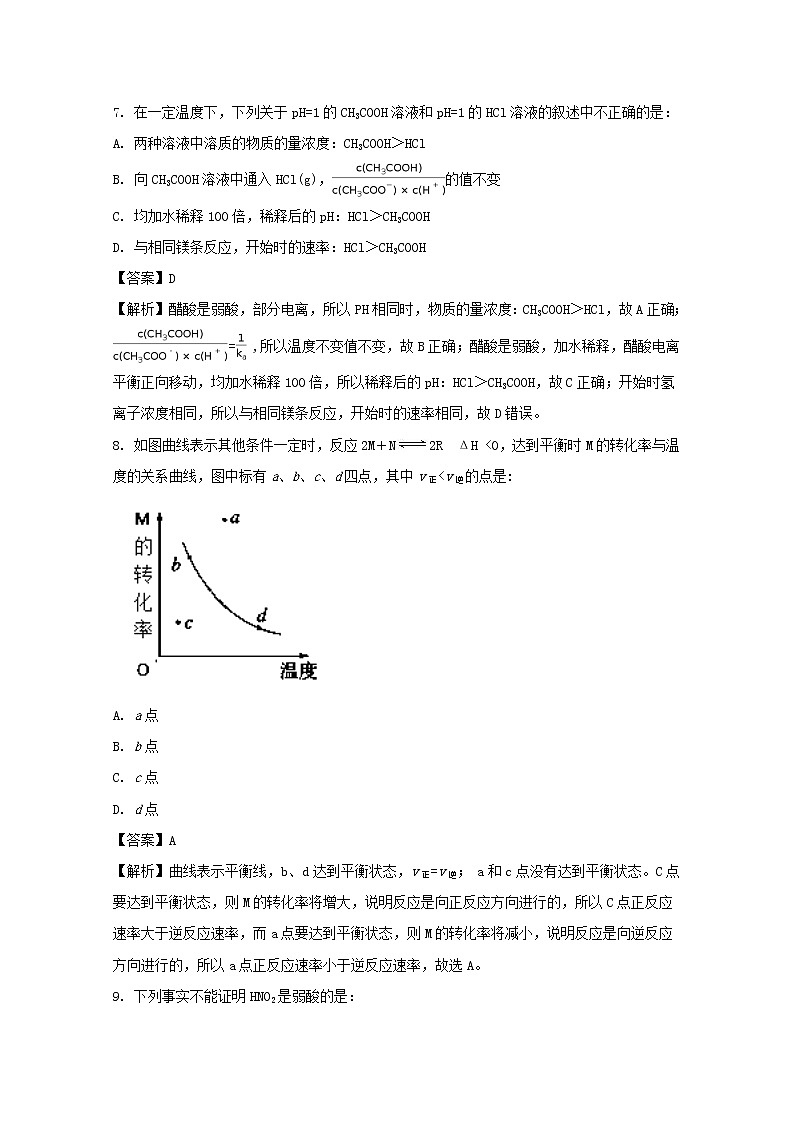 2017-2018学年贵州省遵义市第四中学高二上学期期中考试化学（理）试题 解析版第3页