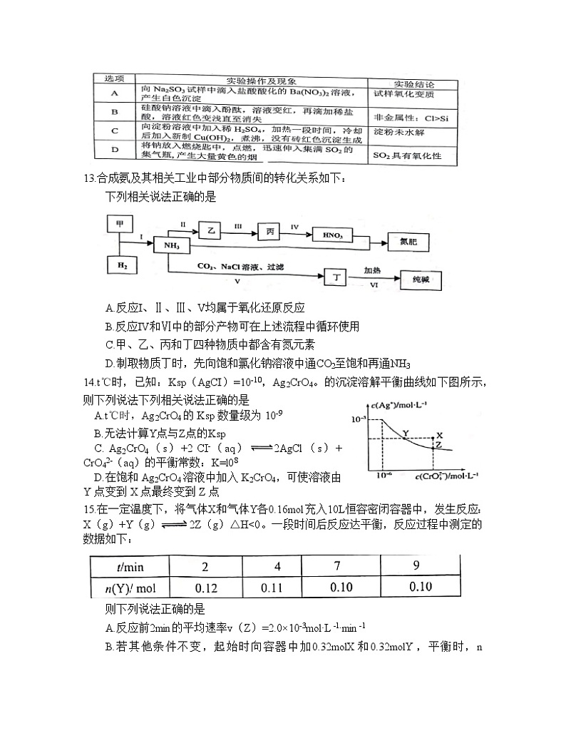 2018-2019学年湖南省怀化市中小学课程改革高二下学期教育质量监测期末考试化学试题（Word版）03