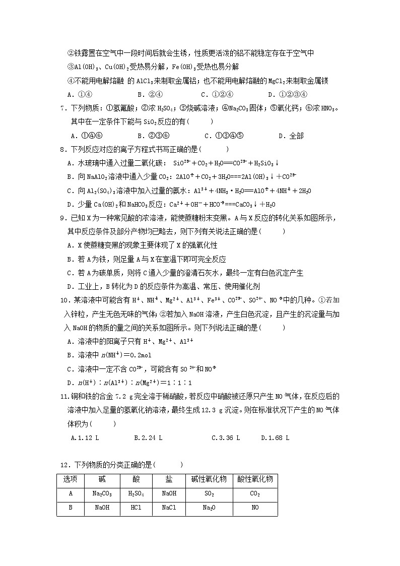 2018-2019学年江西省高安中学高二下学期期末考试化学试题 Word版02