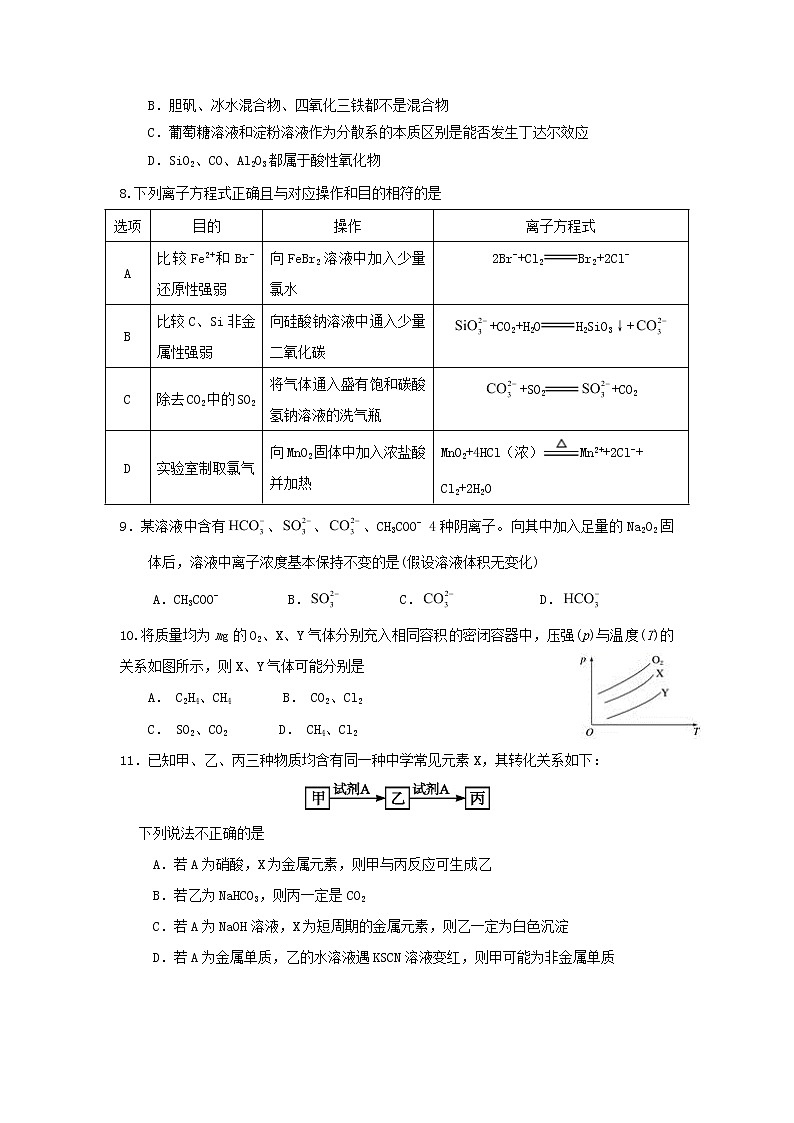 2018-2019学年内蒙古鄂尔多斯市第一中学高二下学期期末考试化学试题 Word版02