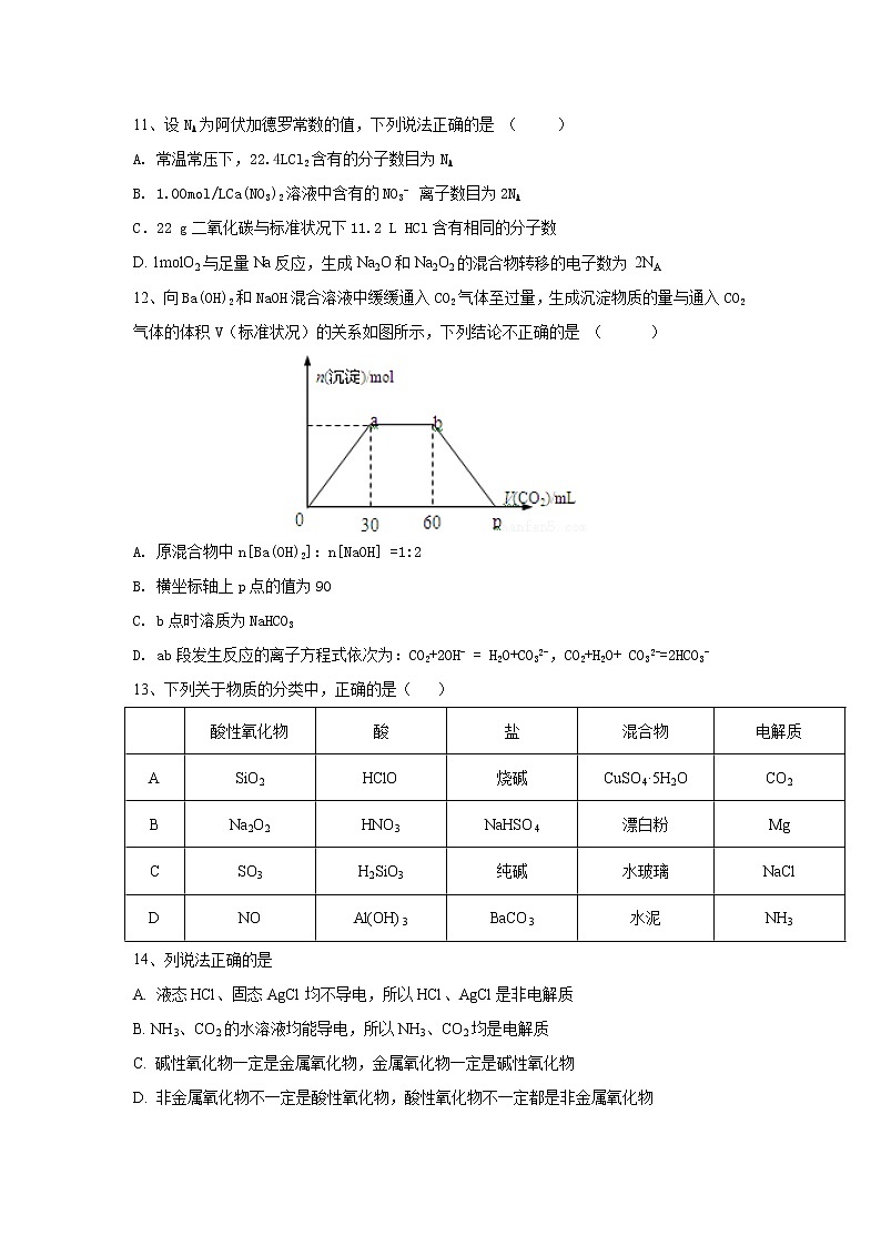 2018-2019学年安徽省亳州市第二中学高二下学期期末考试化学试题 Word版03