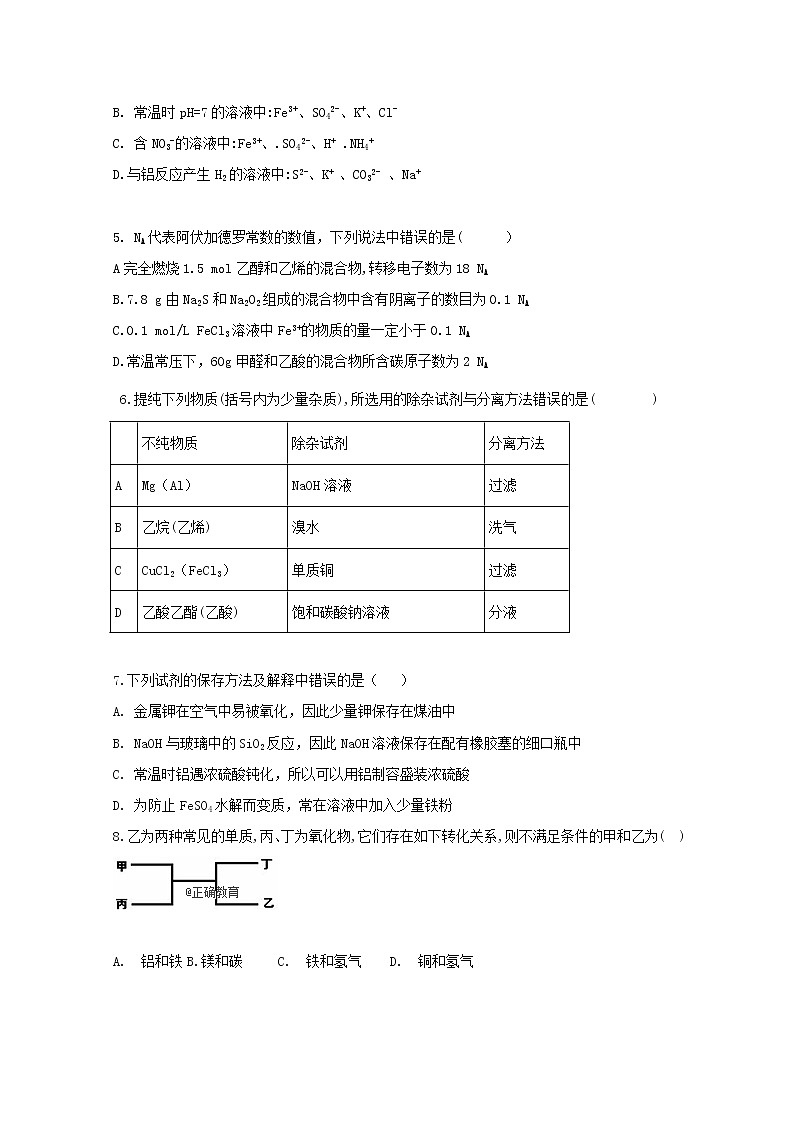 2017-2018学年辽宁省阜新二高高二下学期期末考试化学试题Word版02