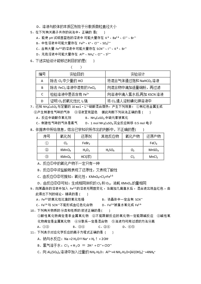 2017-2018学年山东省师大附中高二下学期第八次学分认定（期末）考试化学试题 Word版02