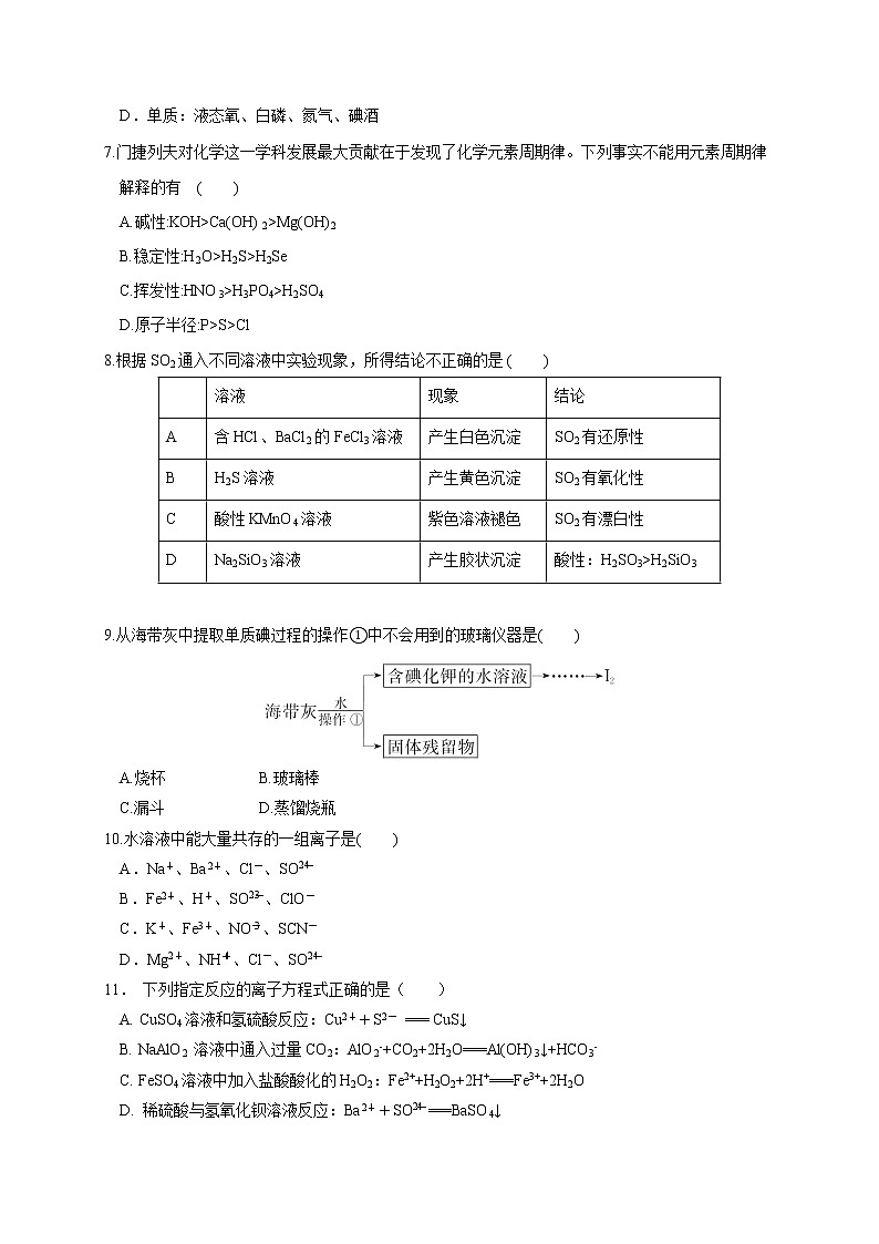 2017-2018学年山东省淄博市淄川中学高二下学期期末考试化学试题（Word版）02