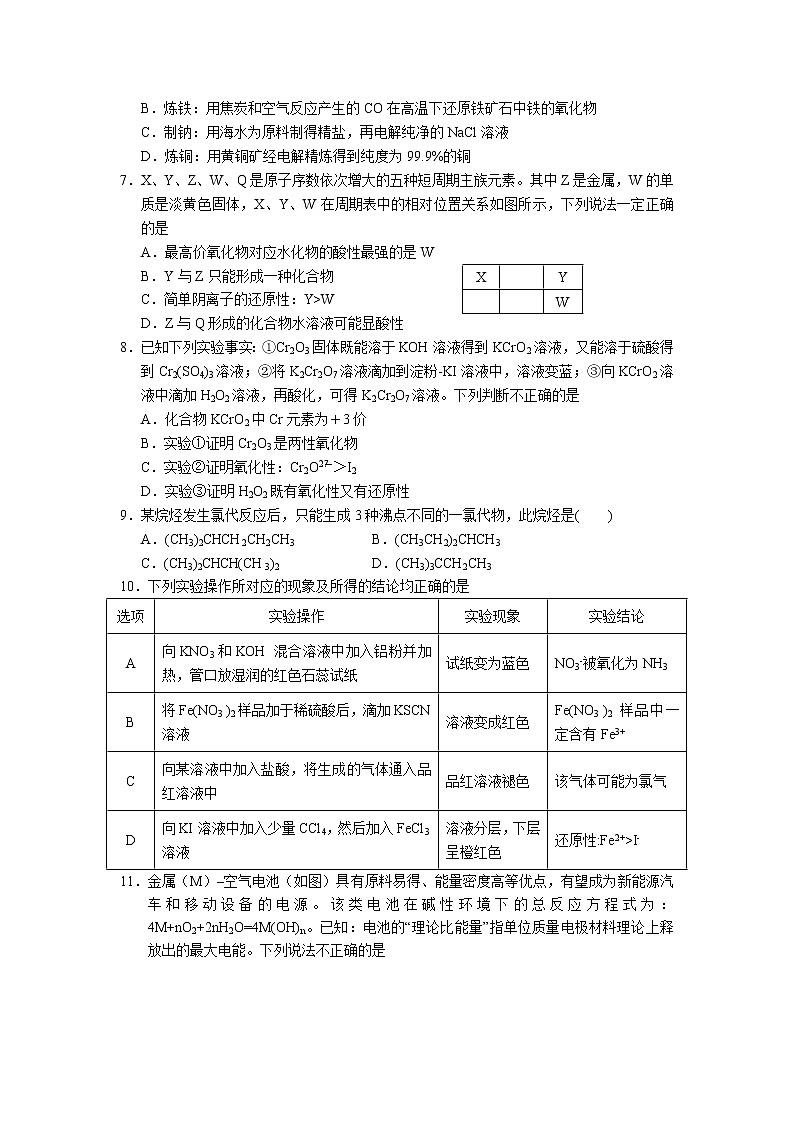 2017-2018学年山西省长治市第二中学高二下学期期末考试化学试题（Word版）第2页
