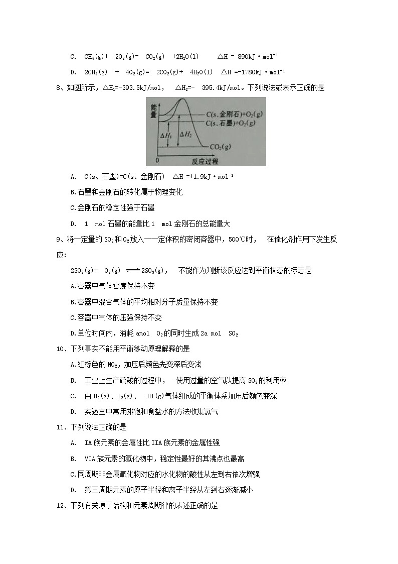 2017-2018学年广西钦州市高二下学期期末考试化学试题 Word版02
