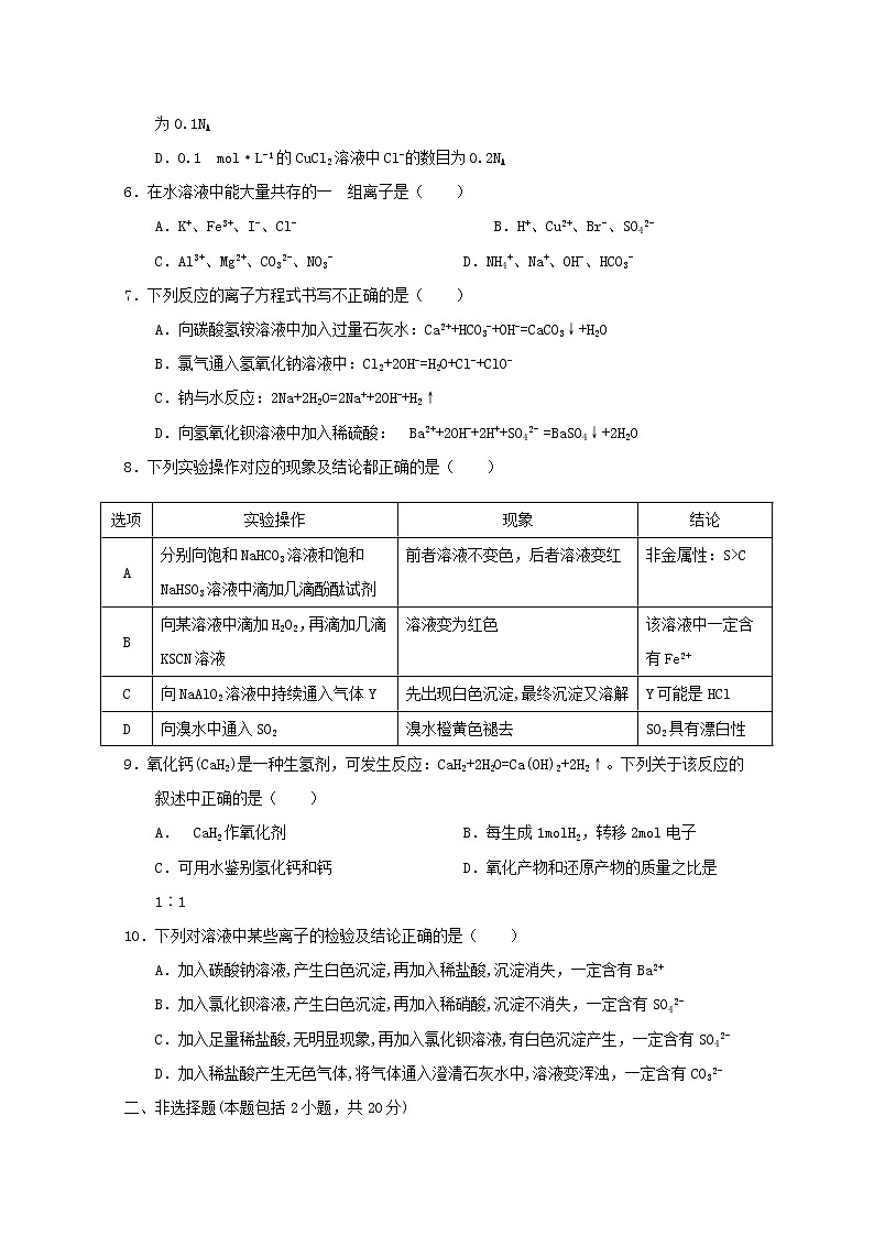 2017-2018学年河北省邢台市高二下学期期末考试化学试题 Word版第2页
