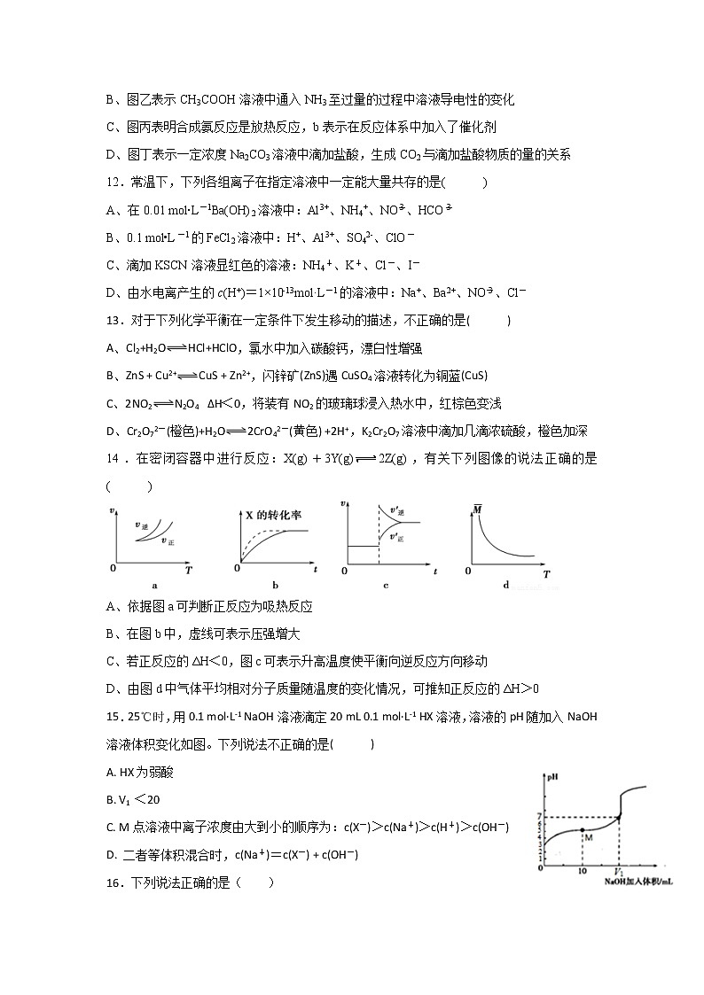 2019-2020学年湖北省荆州中学、宜昌一中两校高二上学期期末考试化学试题 Word版03