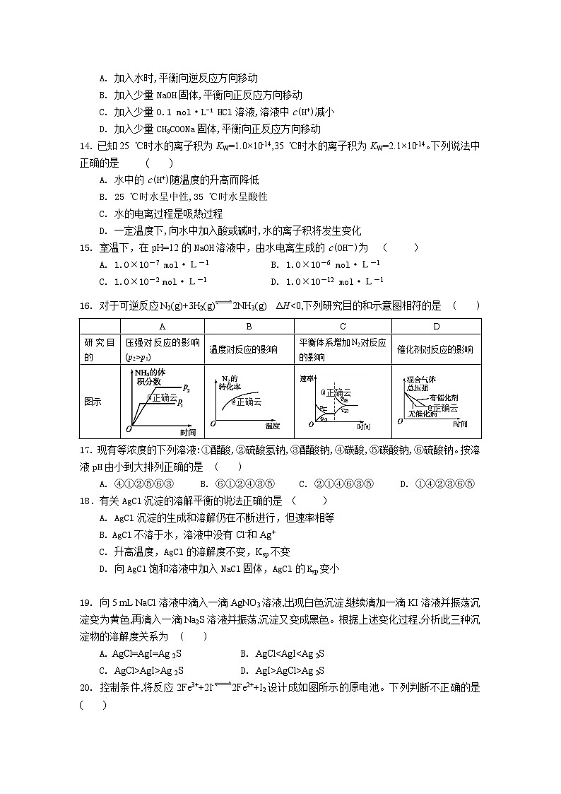 2018-2019学年宁夏长庆高级中学高二上学期期末考试化学试题 Word版第3页