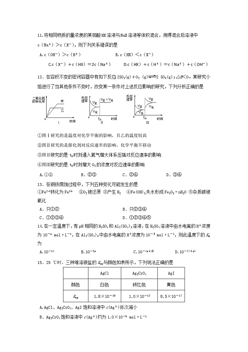 2018-2019学年新疆实验中学高二上学期期末考试化学试题 Word版03