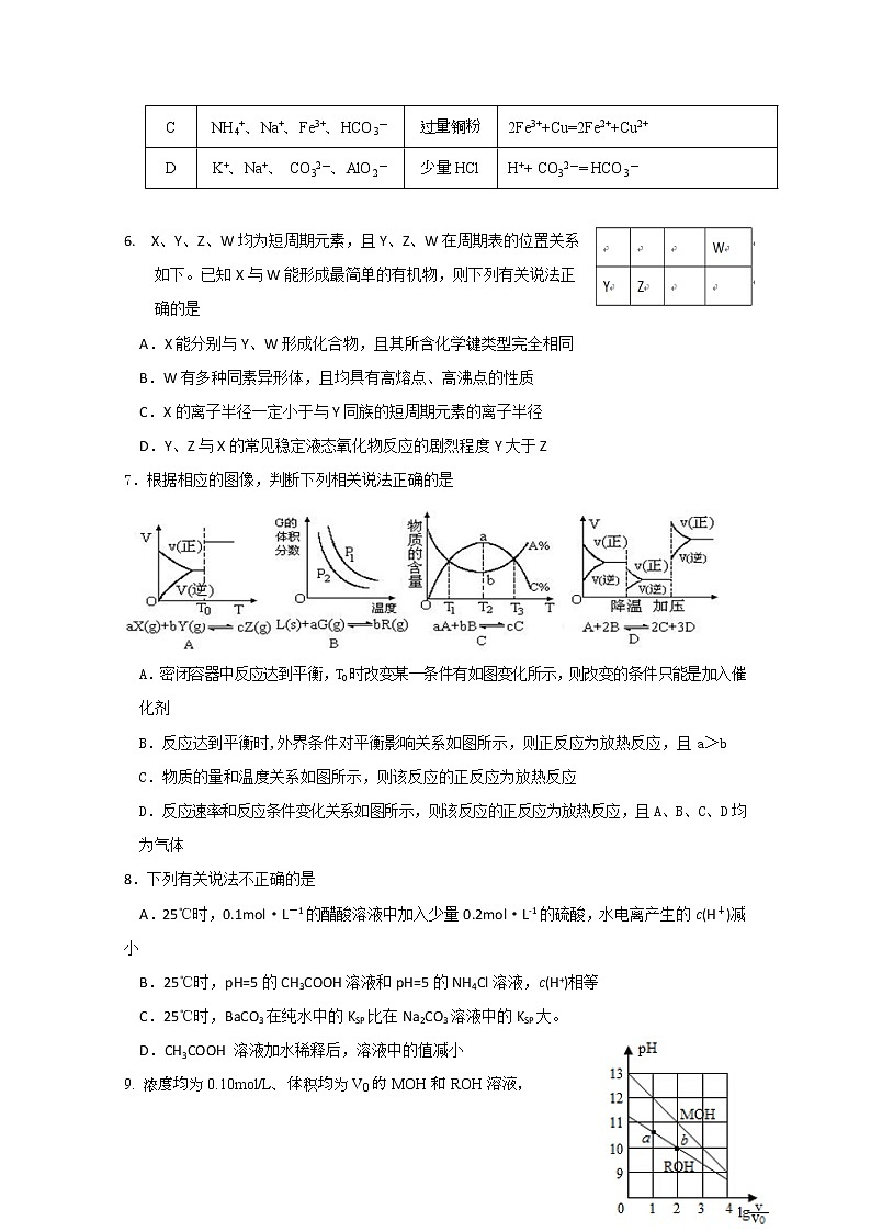 2018-2019学年广东省深圳市高级中学高二上学期期末考试 化学 Word版03