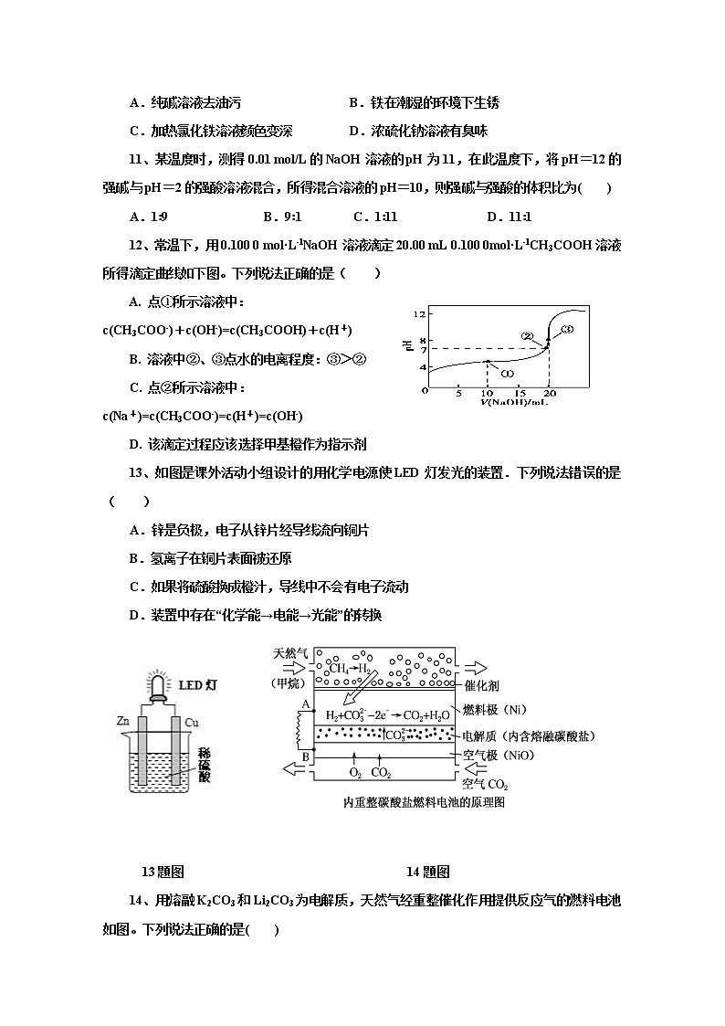 2017-2018学年内蒙古赤峰市宁城县高级中学高二上学期期末考试化学试题 Word版03