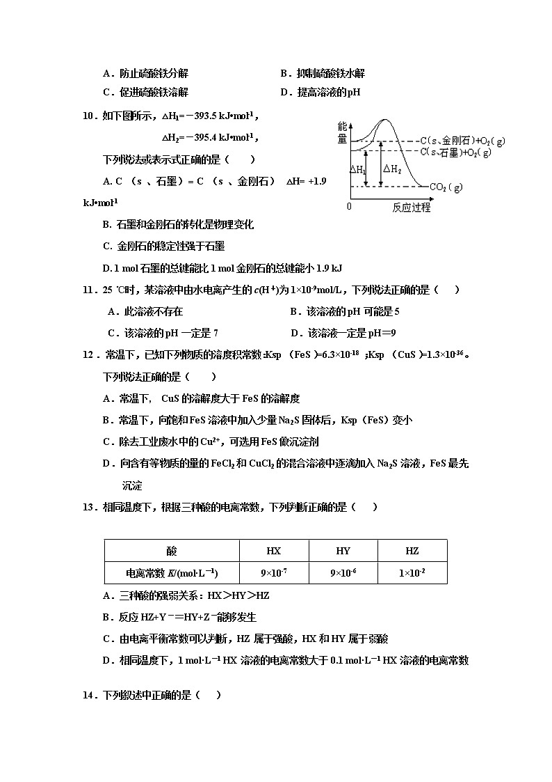 2017-2018学年山东省淄博市淄川中学高二上学期期末考试化学试题 Word版03