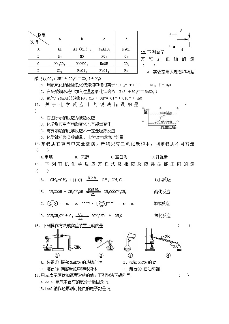 2017-2018学年江苏省启东中学高二上学期期末考试化学试题（Word版）02