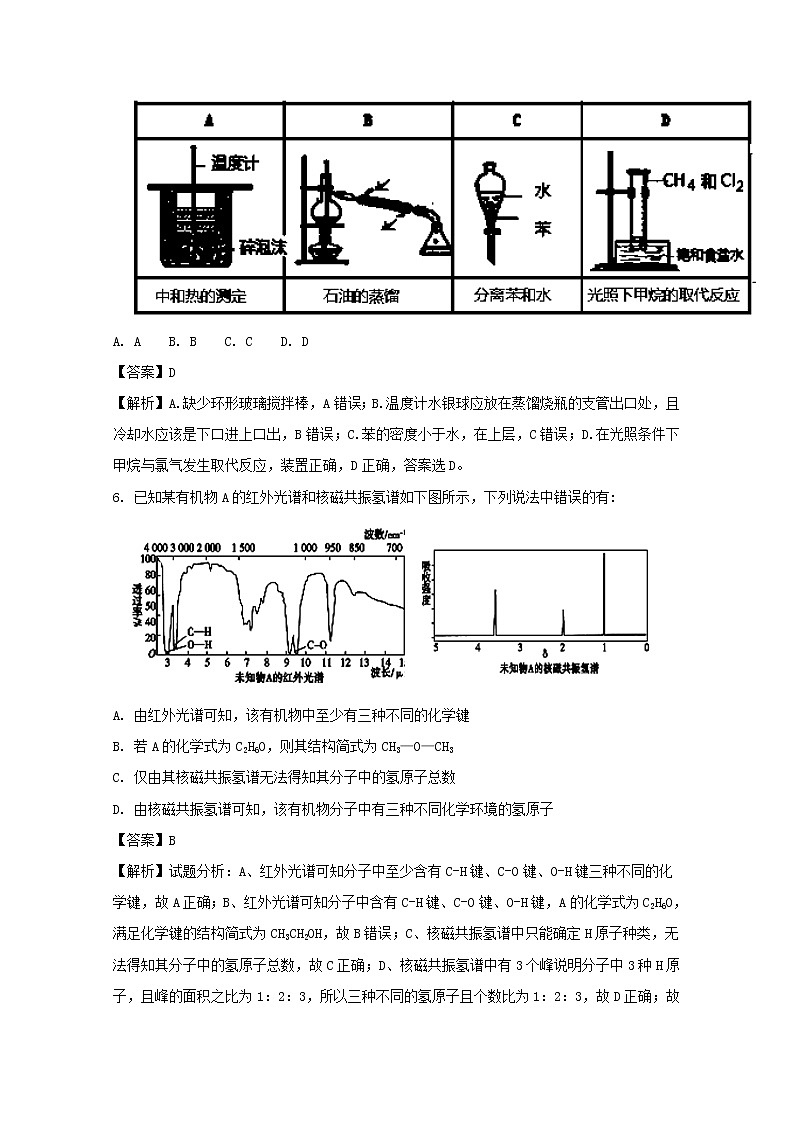 2017-2018学年江西省奉新县第一中学高二上学期期末考试化学试题 解析版03