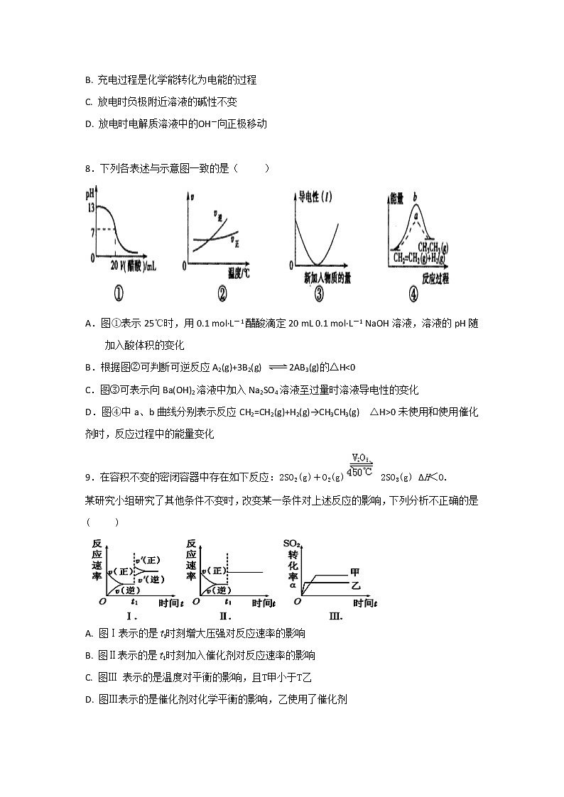 2017-2018学年福建省福建师范大学第二附属中学高二上学期期末考试化学试题 Word版03