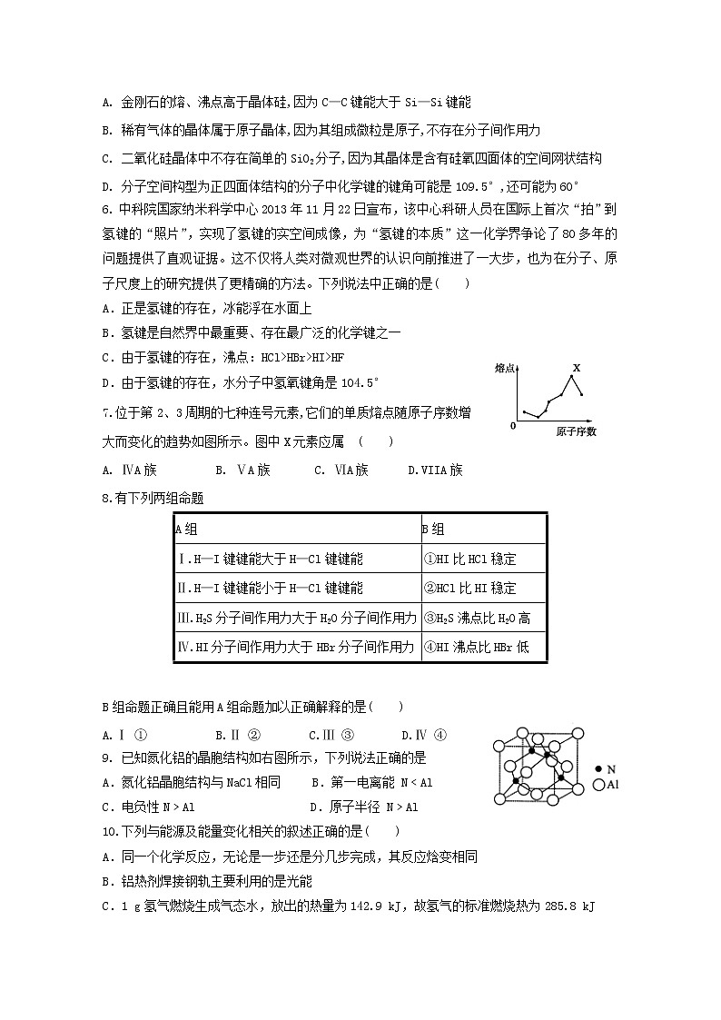 2017-2018学年福建省永春县第一中学高二上学期期末考试化学试题 Word版02