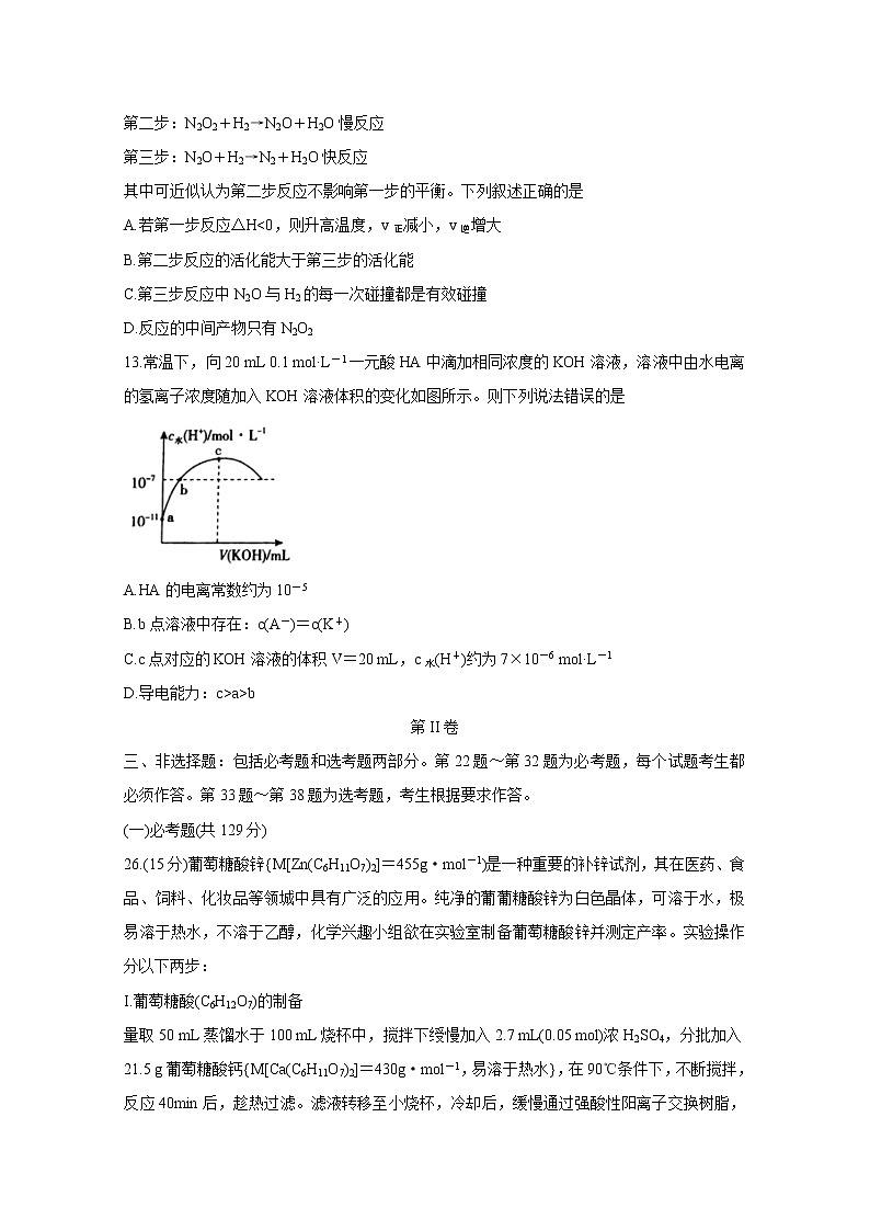 2020届高三4月教育教学质量监测考试（全国Ⅰ卷） 化学03