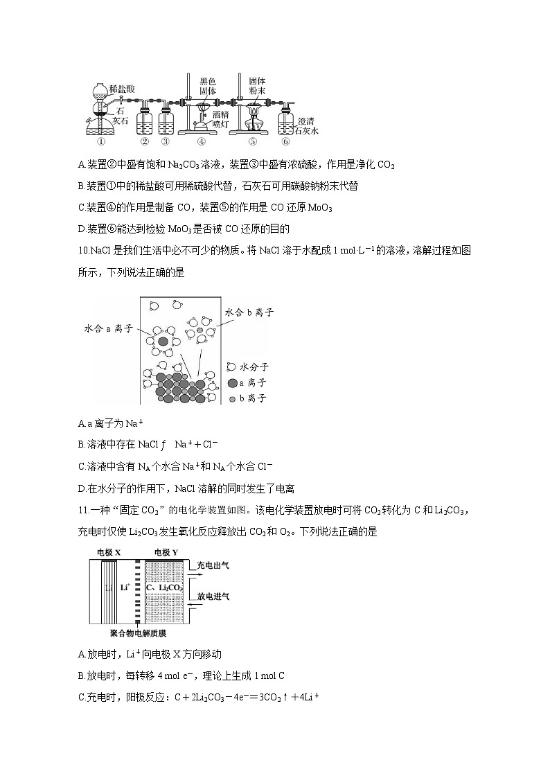 福建省厦门市2020届高三毕业班3月线上质量检查（一） 化学02