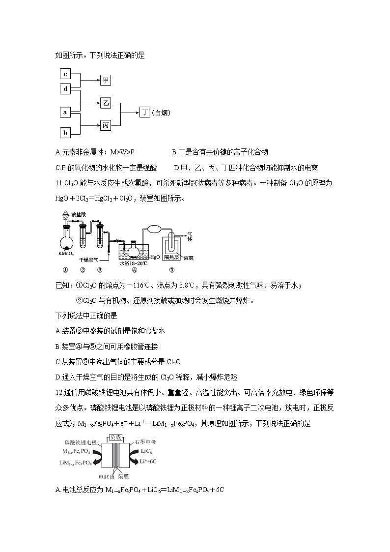 福建省漳州市2020届高三2月适应性测试 化学02