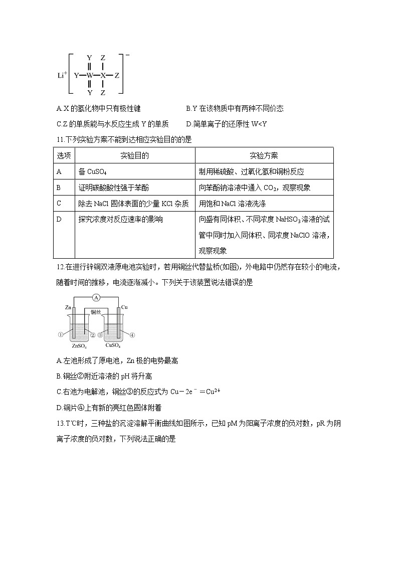 广东省深圳市2020届高三线上统一测试（4月） 化学02