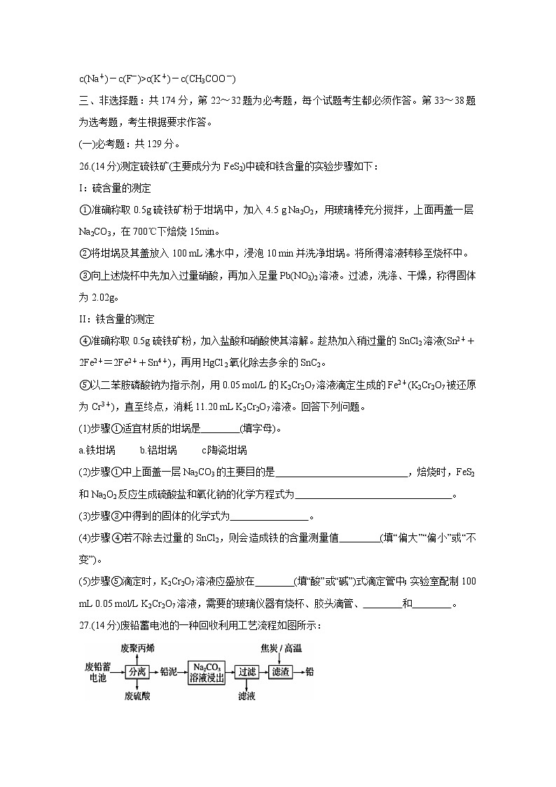 山西省长治市2020届高三（3月在线）综合测试 化学第3页