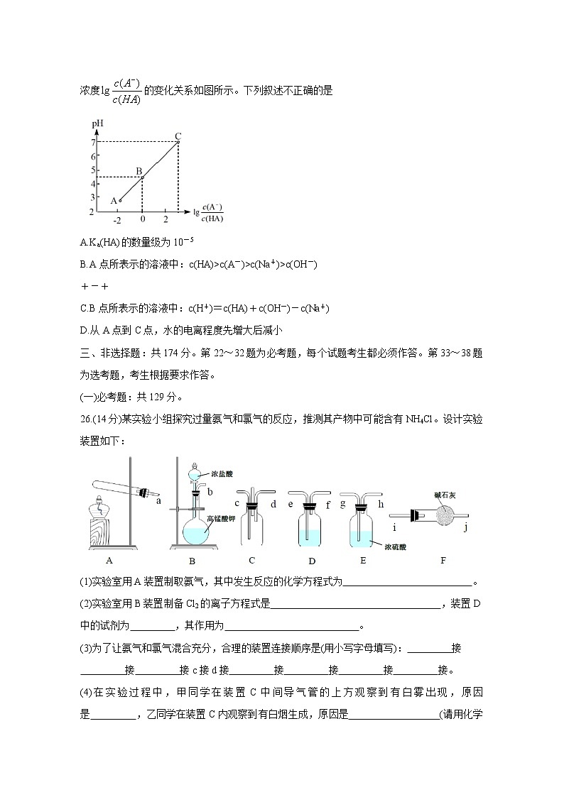 中学生标准学术能力诊断性测试2020年1月试题 化学第3页