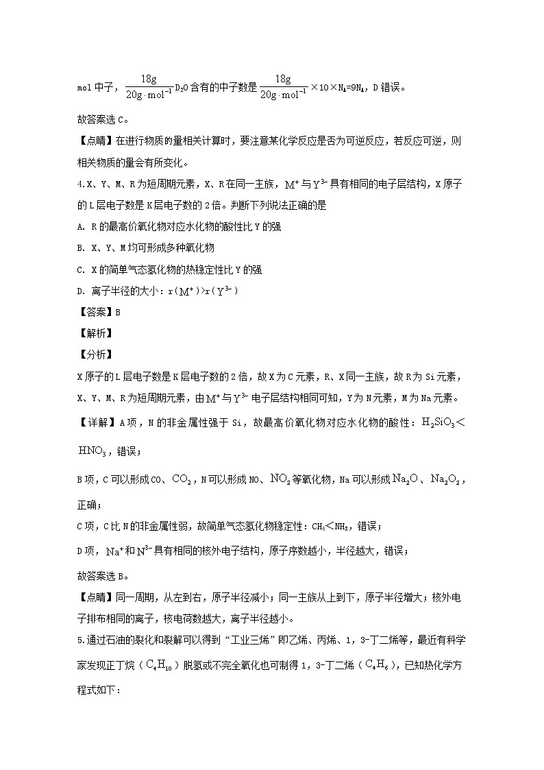 福建省“超级全能生”2020届高三上学期11月联考化学试题03