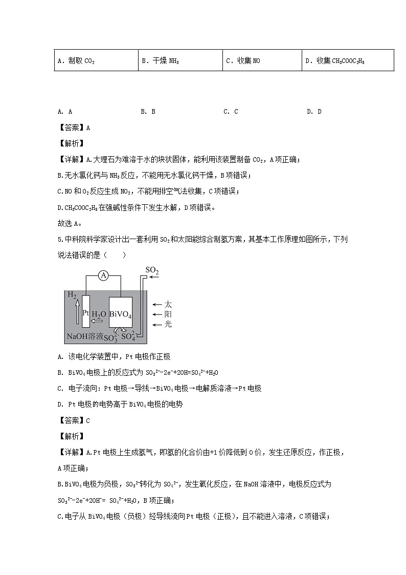 四川省射洪县射洪中学等2020届高三上学期毕业班第四次大联考化学试题03