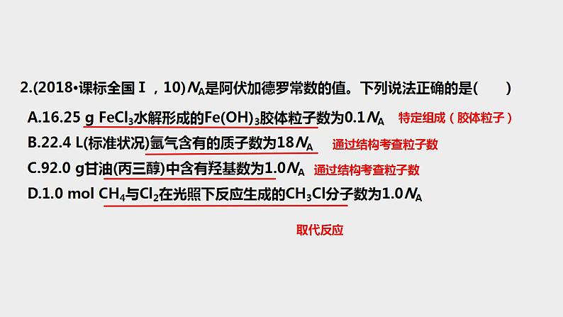 突破04 备战2021年高考化学之突破物质结构性质与工艺流程题-突破NA的应用（课件精讲）03