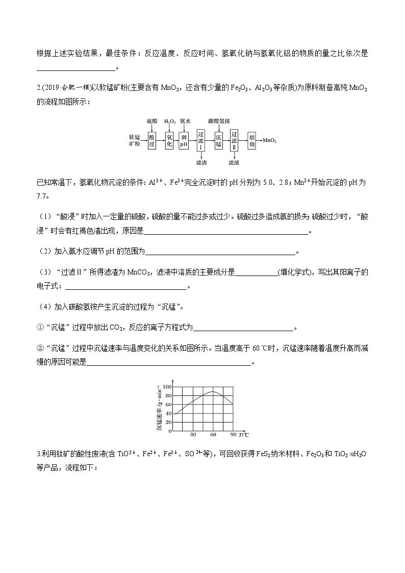 突破08 工艺流程综合题(条件控制）（原卷版）第2页
