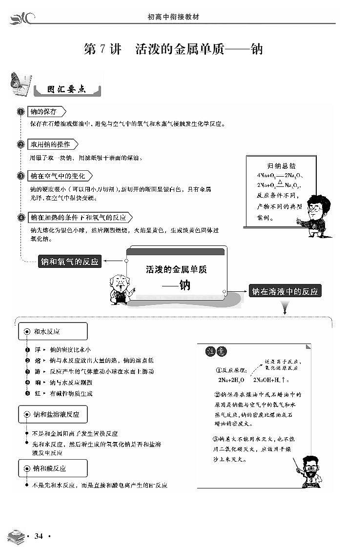 专题二 第7讲 活泼的金属单质钠-2020新高一化学初升高衔接教材01