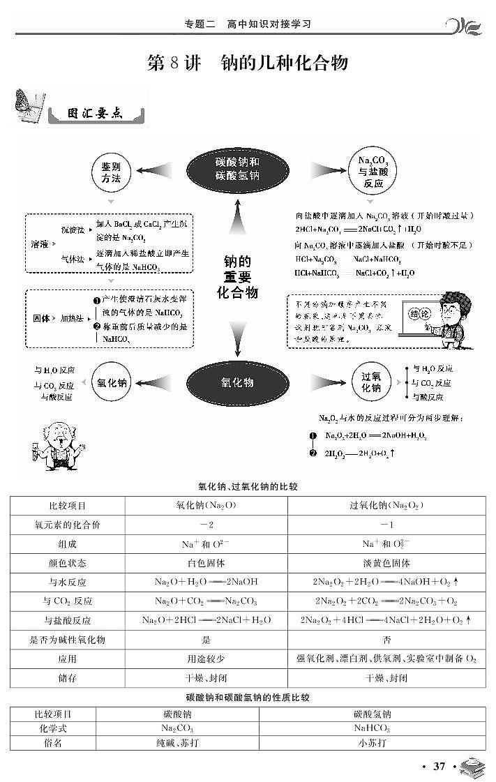 专题二 第8讲 钠的几种化合物-2020新高一化学初升高衔接教材01