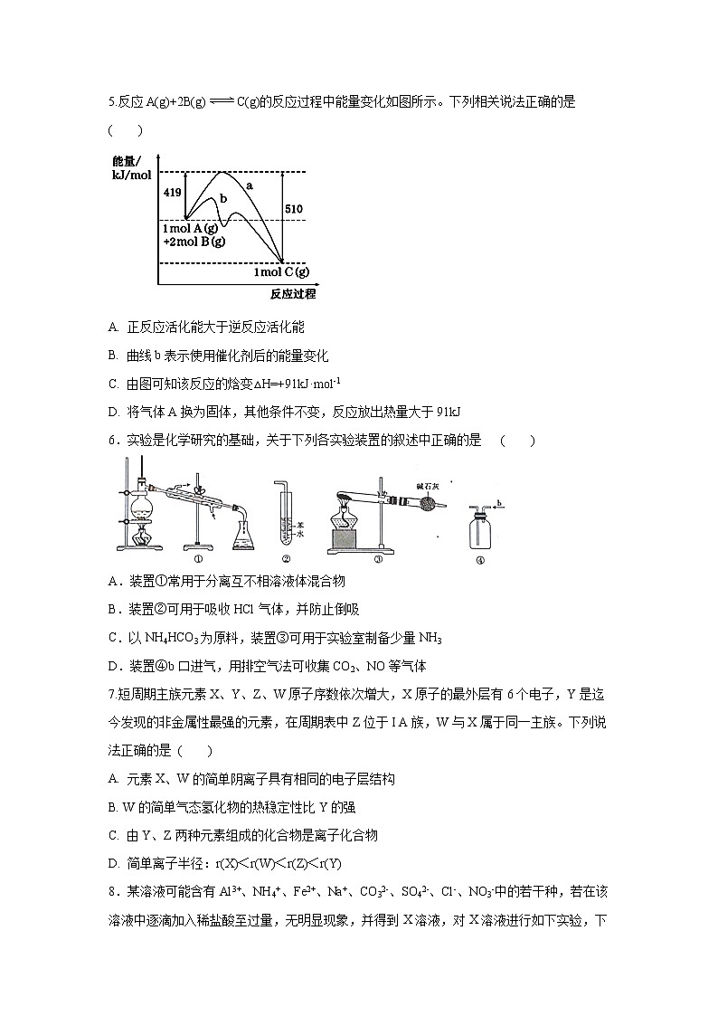【化学】山西省忻州一中2019-2020学年高二下学期期中考试试题02