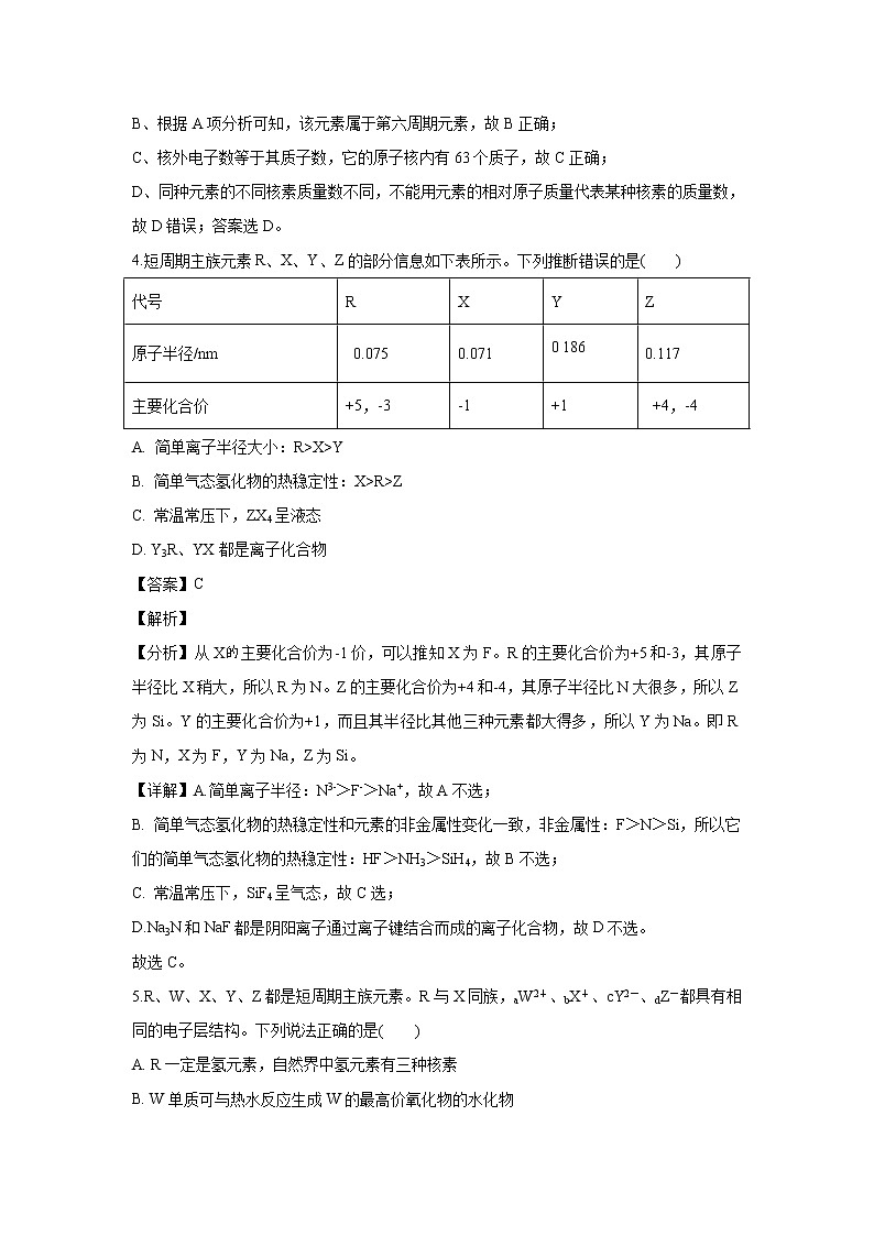 【化学】山西大学附中2019-2020学年高二上学期第一次月考试题（解析版）03