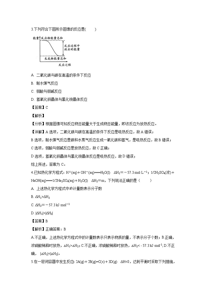 【化学】河南省兰考县第三高级中学2019-2020学年高二上学期第一次月考试题（解析版）02