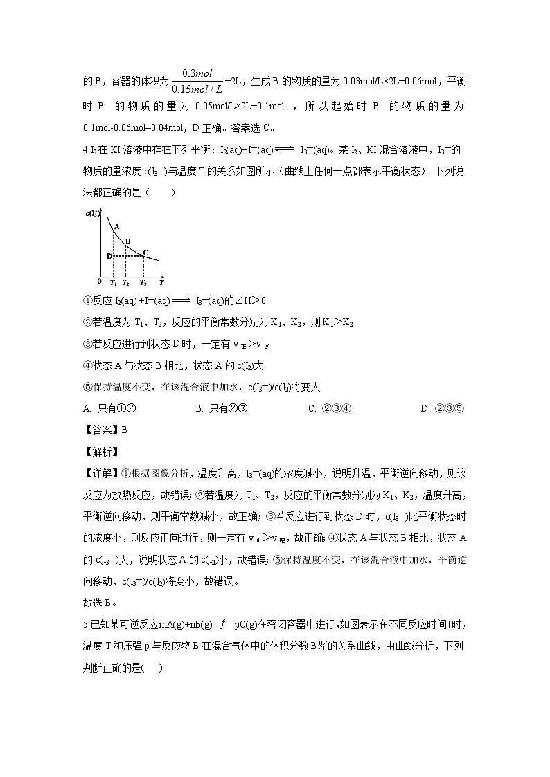 【化学】江西省吉安市遂川中学2019-2020学年高二上学期第一次月考试题（A）（解析版）03
