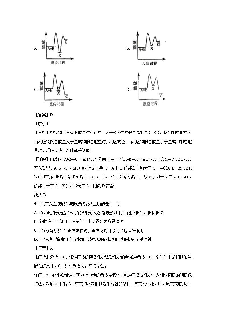 【化学】福建省泉州第十六中学2019-2020学年高二上学期期中考试（选考班）试题（解析版）02
