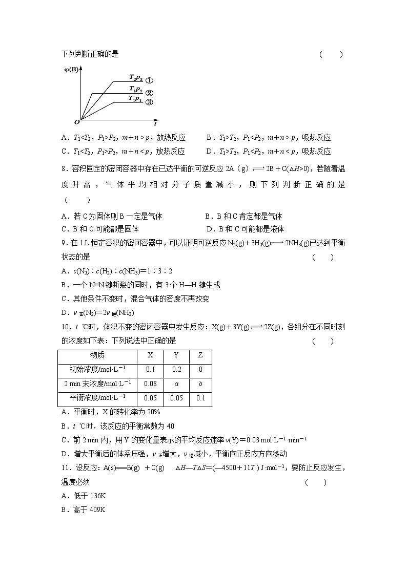 【化学】贵州省安顺市平坝县第一中学2019-2020学年高二上学期期中考试试卷第3页