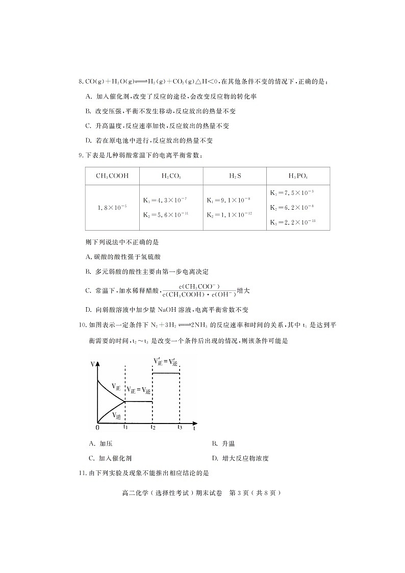 【化学】广东省茂名地区2019-2020学年高二上学期期末考试(选择性考试)试题（扫描版）第3页