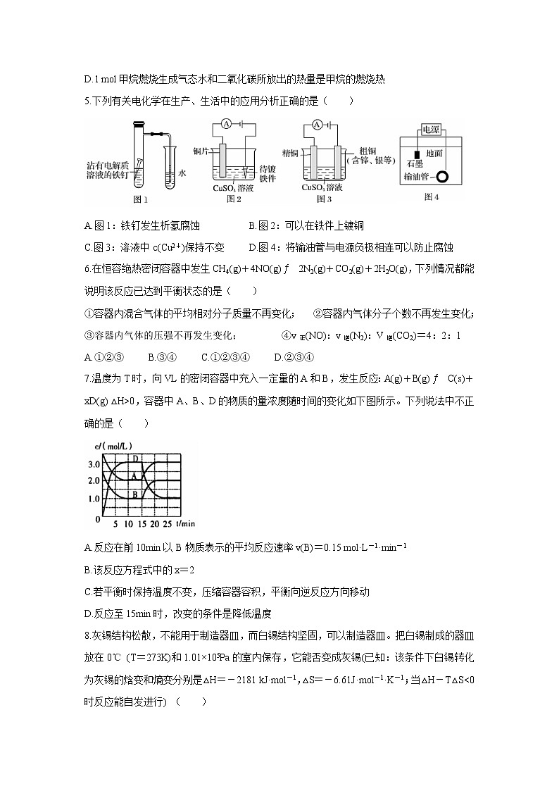 【化学】山西省运城市2019-2020学年高二上学期期末调研测试试题02