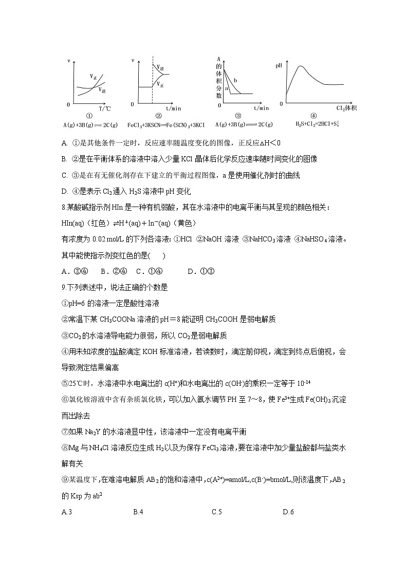 【化学】甘肃省天水一中2019-2020学年高二上学期期末考试试题03