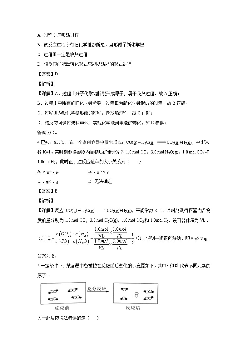【化学】湖南省怀化中方县一中2019-2020学年高二9月月考试卷（解析版）第2页