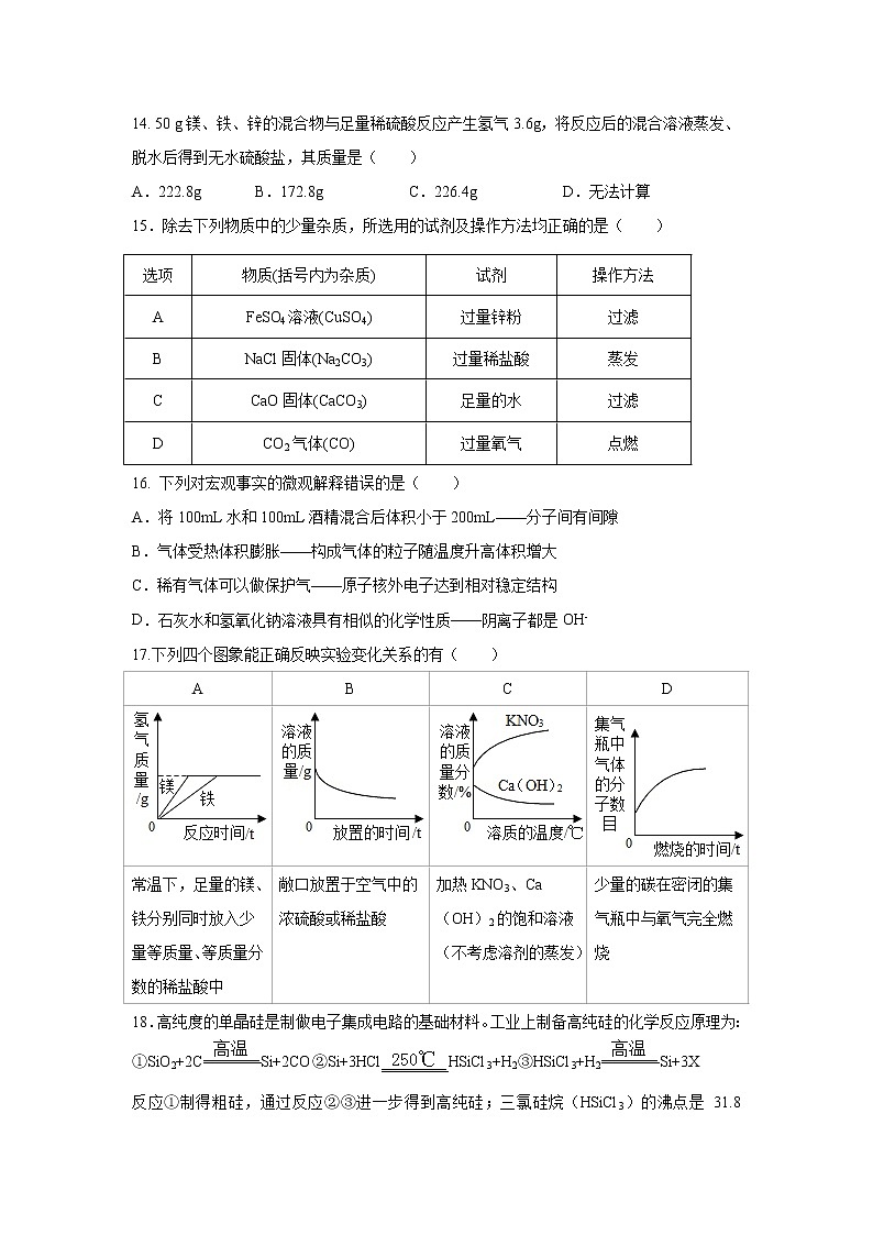 【化学】陕西省榆林市第二中学2019-2020学年高一上学期第一次月考试卷03