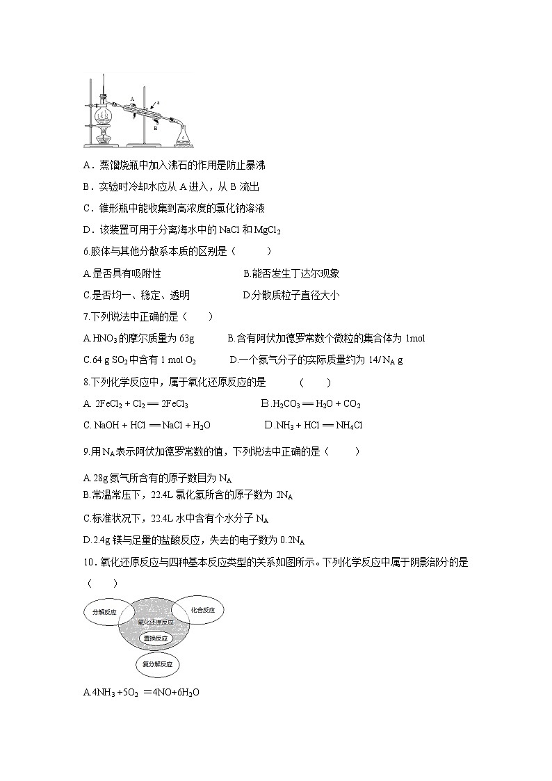 【化学】江苏省赣榆县海头高级中学2019-2020学年高一上学期第一次月考试题第2页