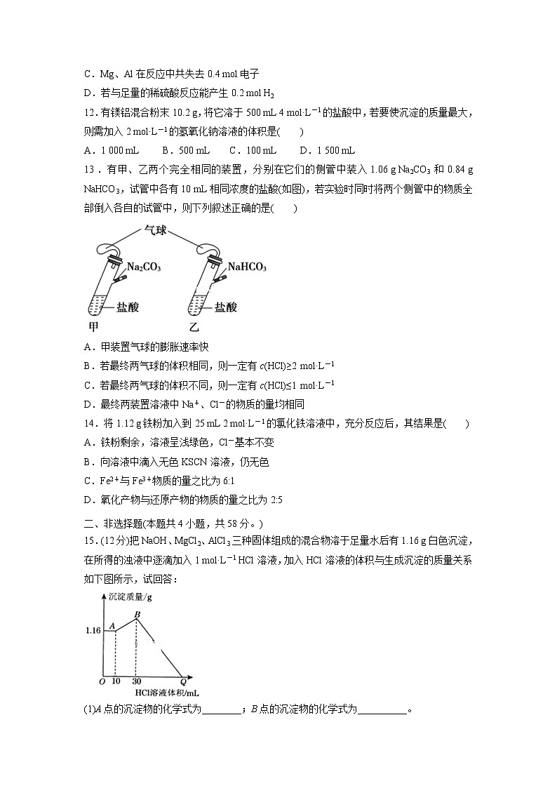 【化学】黑龙江省齐齐哈尔八中2018-2019学年高一上学期12月月考试卷03